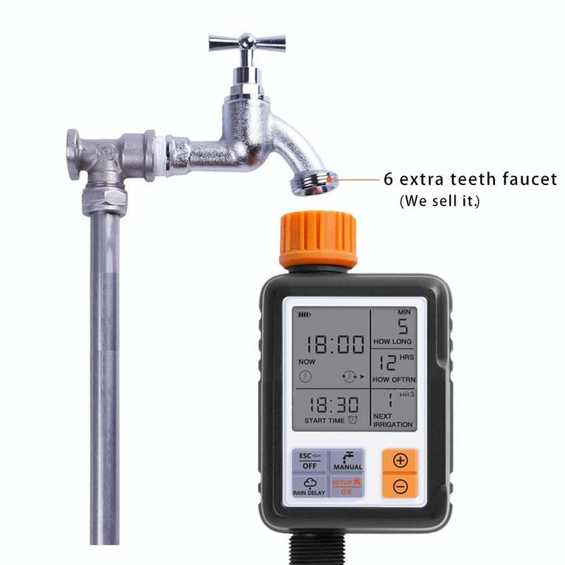 Universal LCD Screen Sprinkler Controller Outdoor Garden Solenoid Valve Timer Automatic Watering ...