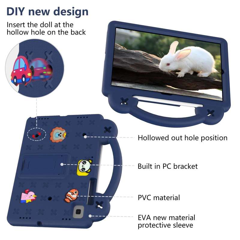 For Samsung Galaxy Tab S6 Lite 10.4 2020/2022 Handle Kickstand Children EVA Shockproof Tablet Cas...