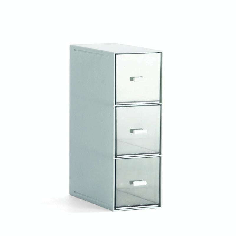Desktop Drawer Storage Box Cosmetics Office Student Stationery Pen Dormitory Three Grid Desk Rack...