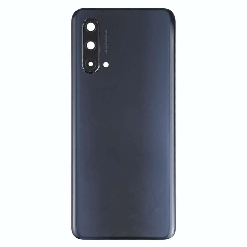 For OnePlus Nord CE 5G Battery Back Cover with Camera Lens Cover (Black)
