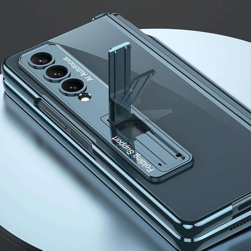 For Samsung Galaxy Z Fold4 Magnetic Folding Phantom Privacy Phone Case(Wine Red)