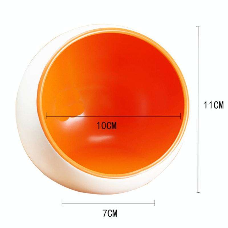 Ceramic Capsule Cat Bowl Water Bowl Pet Supplies, Size:S(Orange)
