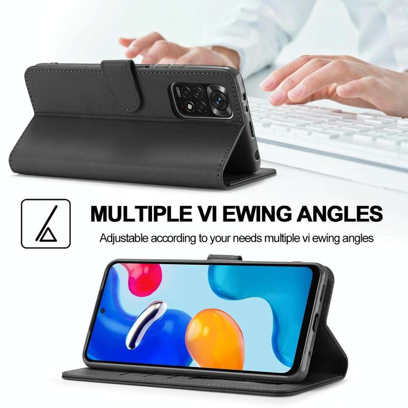 For Xiaomi Redmi Note 12 Pro 4G Global LC.IMEEKE Calf Texture Horizontal Flip Leather Case(Black)