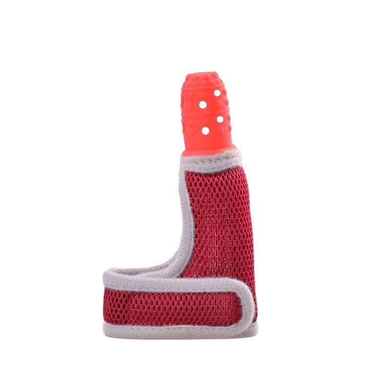 ZT001 Baby Silicone Molar Finger Cots Children Anti-Bite Hand Breathable Thumb Cots Teether Mater...