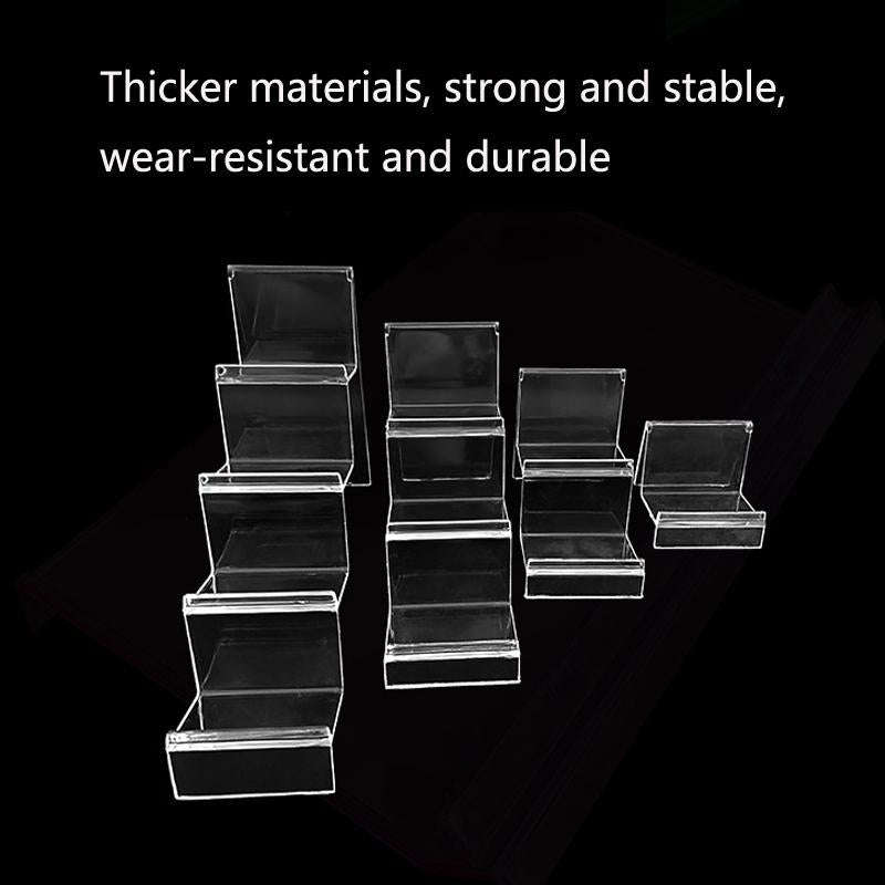 10 PCS Thickened Transparent Wallet Holder Plastic Phone Mask Display Stand Counter Display Stand...