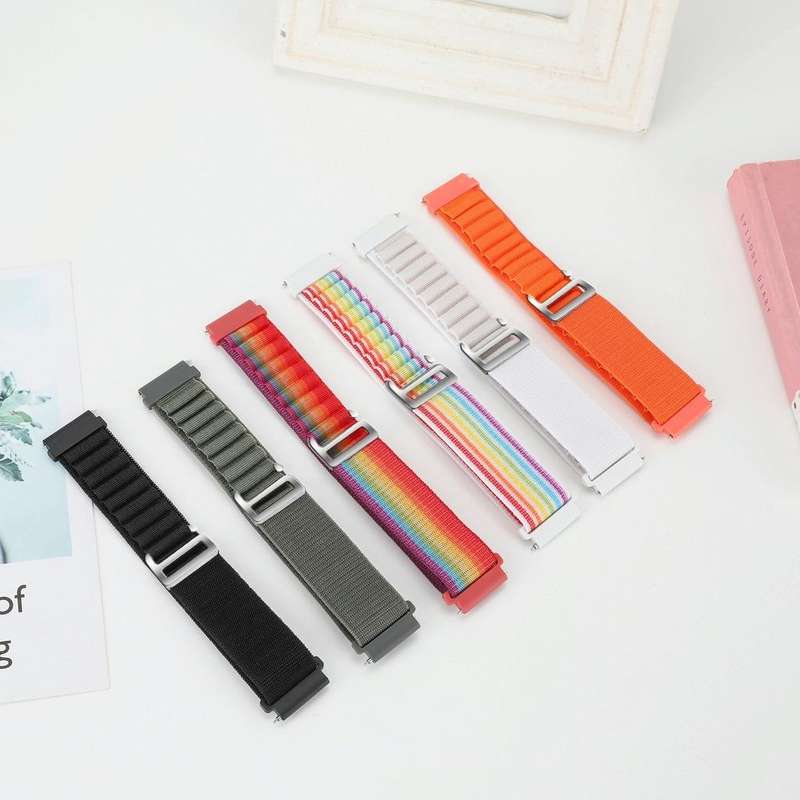 For Garmin Forerunner 255S / Venu 2S Universal Nylon Watch Band(Colorful)