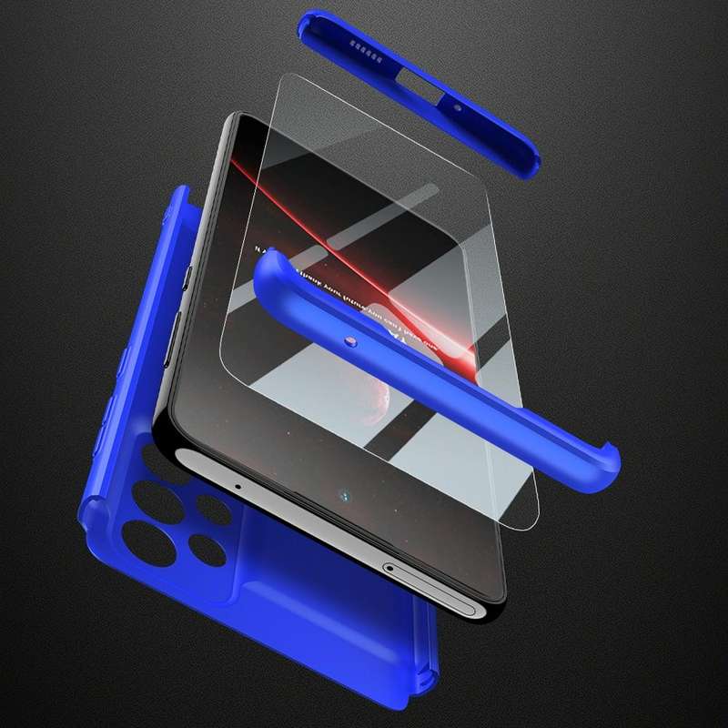 For Samsung Galaxy A33 5G GKK Three Stage Splicing Full Coverage PC Phone Case(Blue)