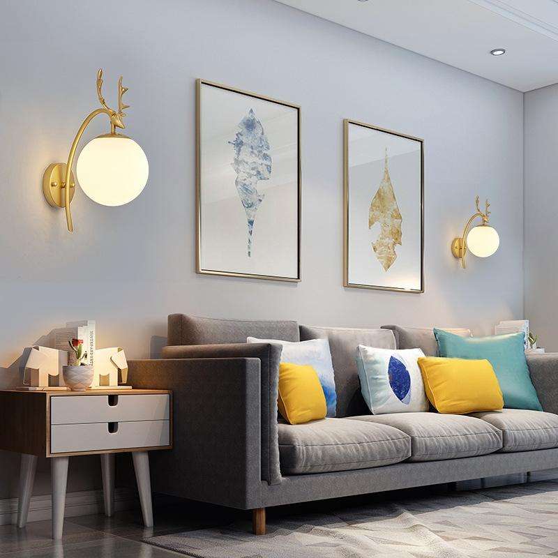 LED Glass Wall Bedroom Bedside Lamp Living Room Study Staircase Wall Lamp, Power source: 5W White...