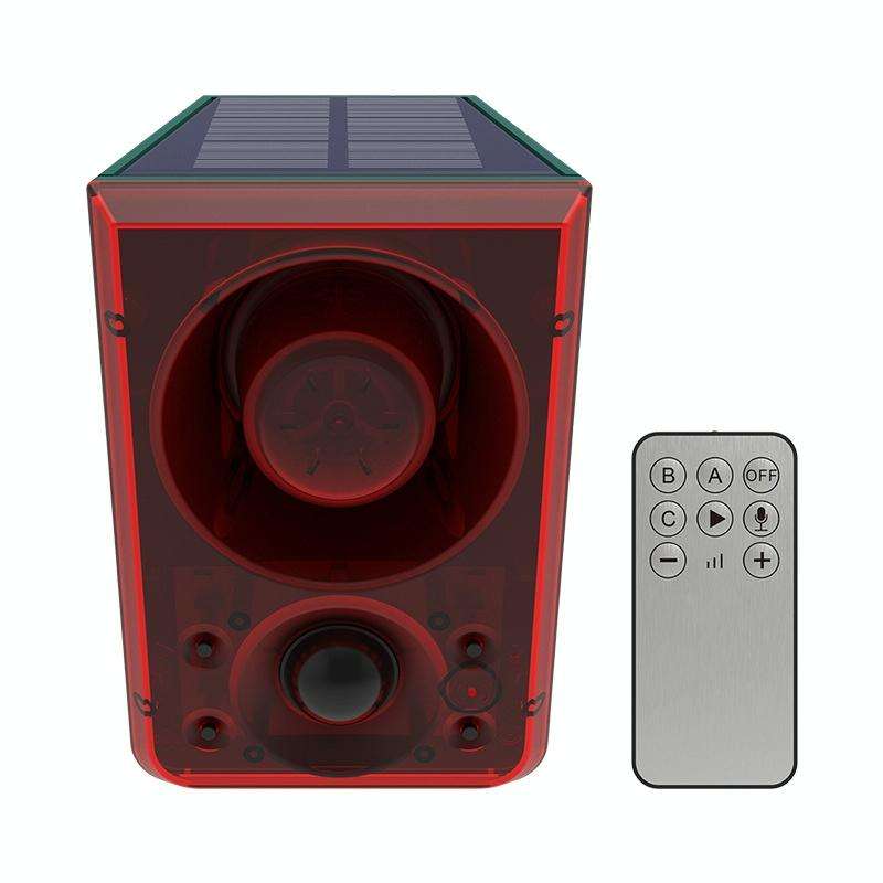 N911N Solar Alarm Infrared Sensor Sound And Light Blast Warning Light Animal Repeller(English Ver...