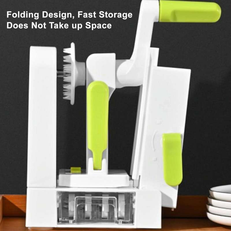 Grater Vegetable Potato Spiral Slicer Whirlwind Fruit Vegetable Spiral Machine, Color: Green