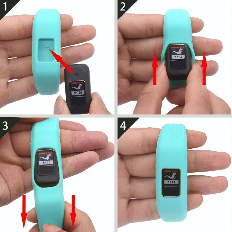 Silicone Sport Watch Band for Garmin Vivofit JR, Size: Large(Blue)