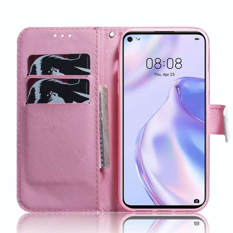 For Huawei P40 Lite 5G Colored Drawing Horizontal Flip Leather Case with Holder & Card Slot & Wal...