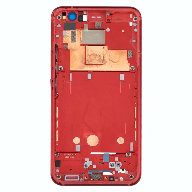 Front Housing LCD Frame Bezel Plate for HTC U11(Red)