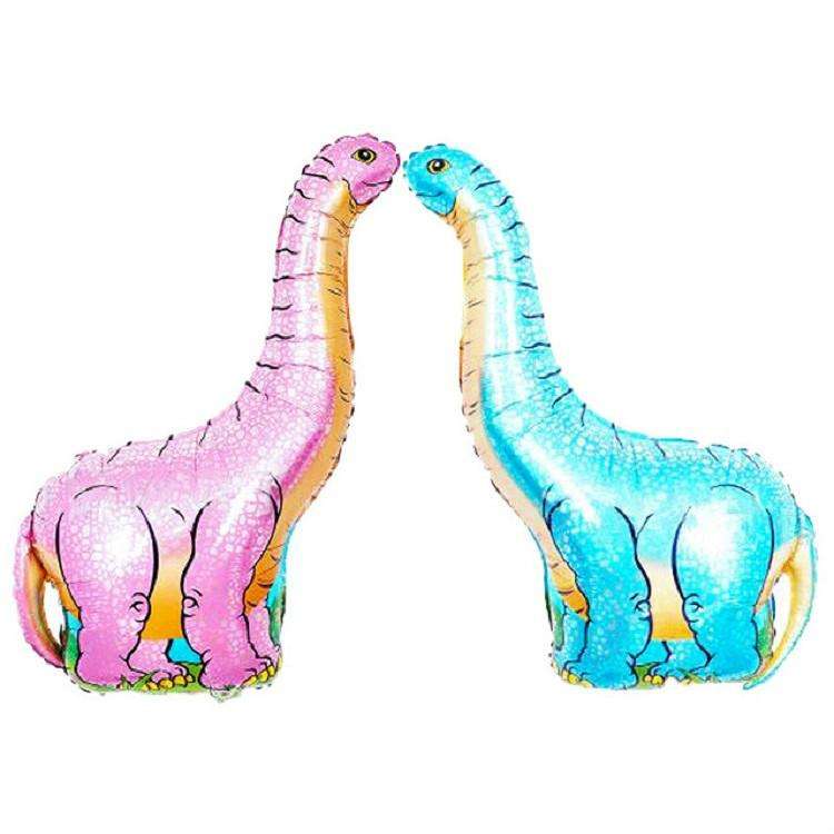 2 PCS Dinosaur Modeling Aluminum Foil Balloon Children Birthday Decoration Party Supplies Toy, Si...