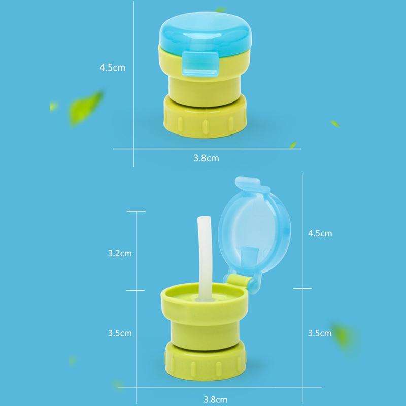 Children Portable Bottled Drinks Anti-overflow Anti-squash Replacement Straw Cap(Red)
