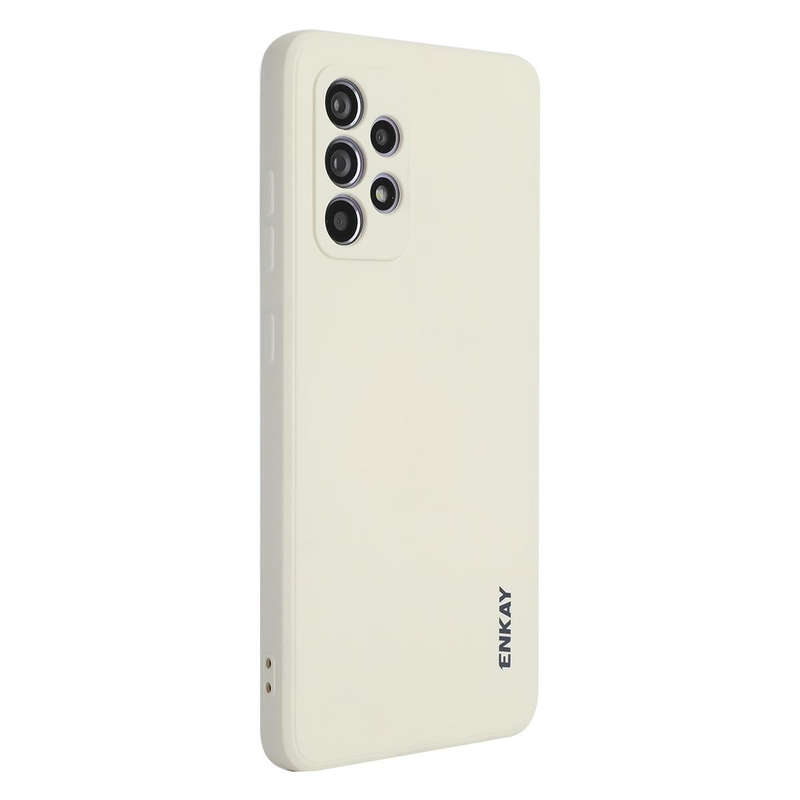 For Samsung Galaxy A52 5G ENKAY Liquid Silicone Soft Shockproof Phone Case(Beige)