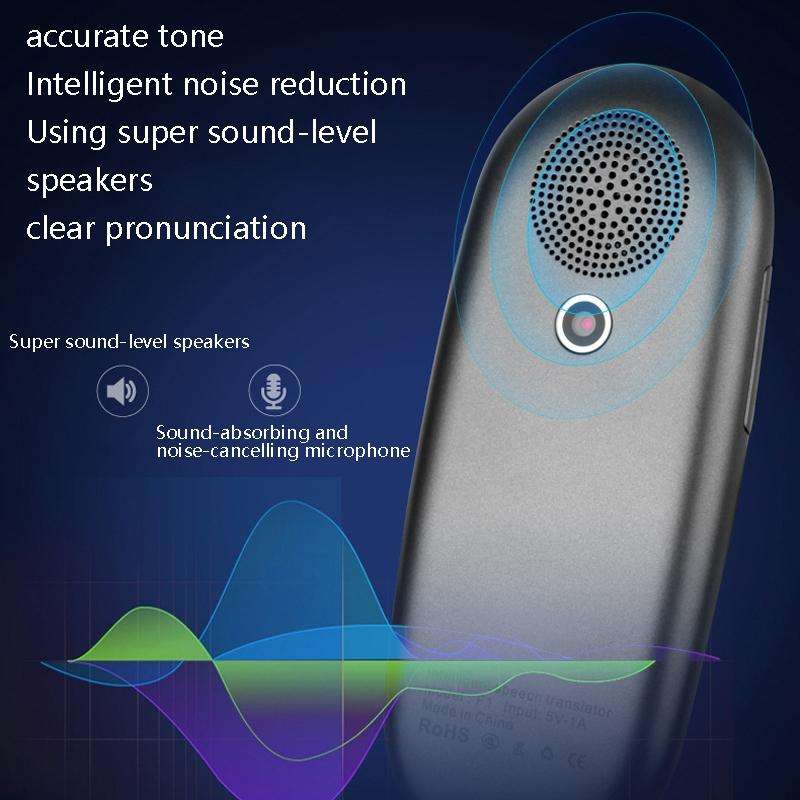 Travel Simultaneous Translator Scanning Recording Intelligent Voice Translator(Black)