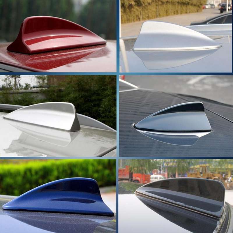 A-881 Shark Fin Car Dome Antenna Decoration(Red)