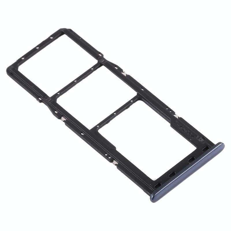 For Samsung Galaxy A50s SM-A507 SIM Card Tray + SIM Card Tray + Micro SD Card Tray (Black)