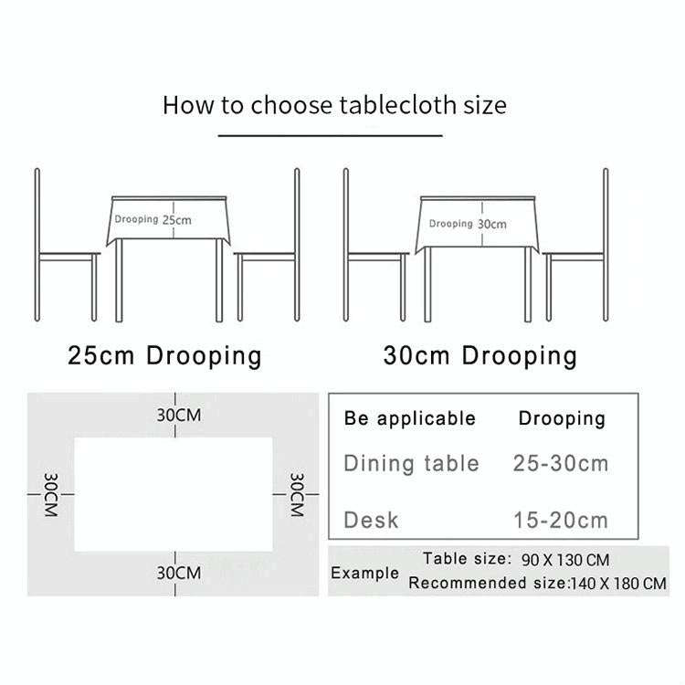 Linen Cotton Christmas Party Tablecloth Rectangle Bronzing Dinning Table Cover, Size:140x140cm(Gr...