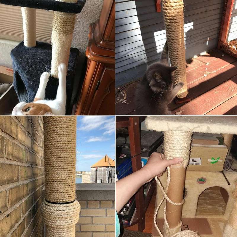 30m Pets Hemp Rope Cat Scratch Board Sword Rope Accessories Protect Cat Grip Toy Grabbing Materia...