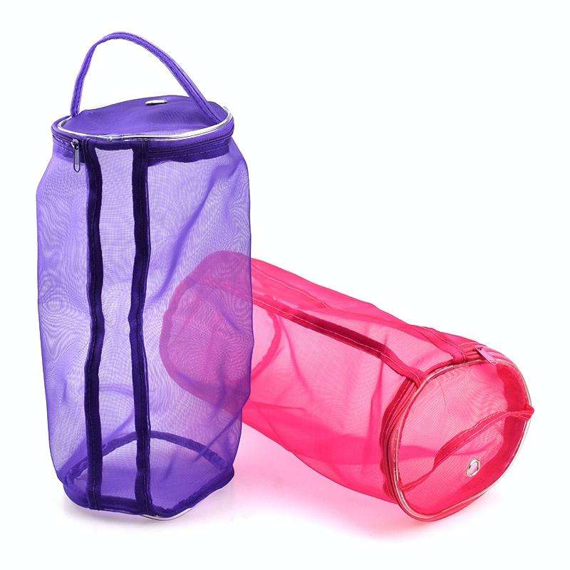 Mesh Bag DIY Hand Weaving Tools Yarn Storage Knitting Bag Organizer Hollow Yarn Bag(Big Rose Red)