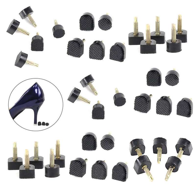 High Heels Heel Studs Mute Wear-resistant Replacement Heel, Color: Black (30 In 1)