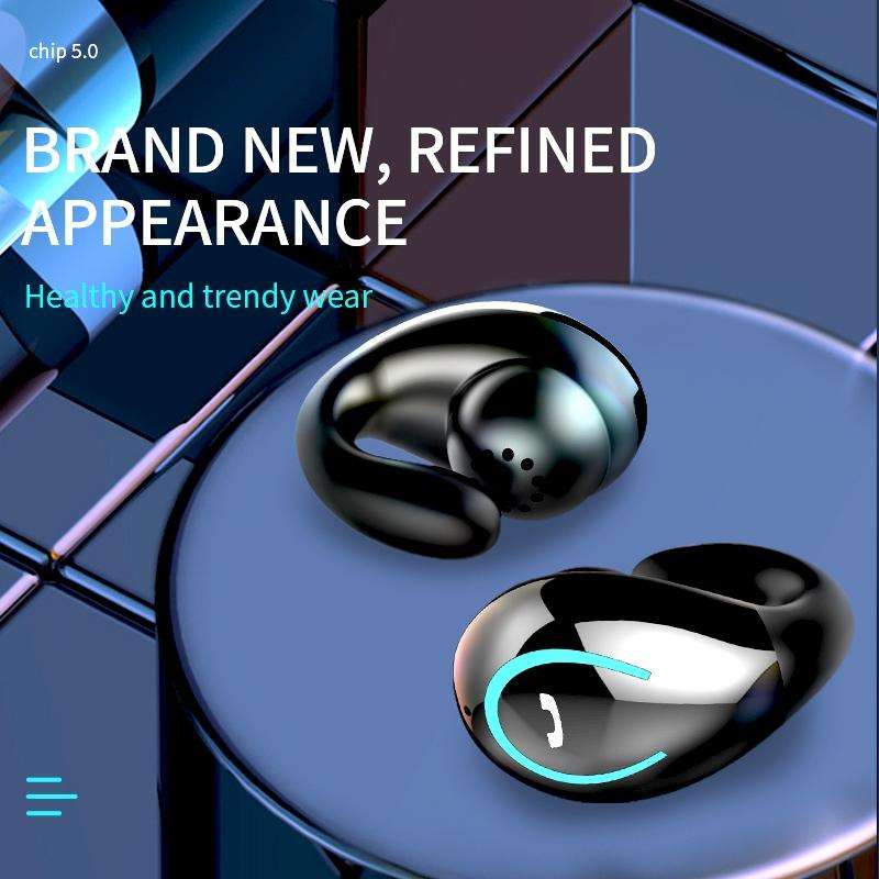 YX08 Ultra-light Ear-hook Wireless V5.0 Bluetooth Earphones Ear Clip Stereo Bluetooth Headset wit...