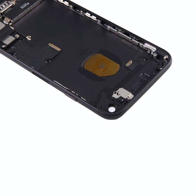 Battery Back Cover Assembly with Card Tray for iPhone 7(Jet Black)