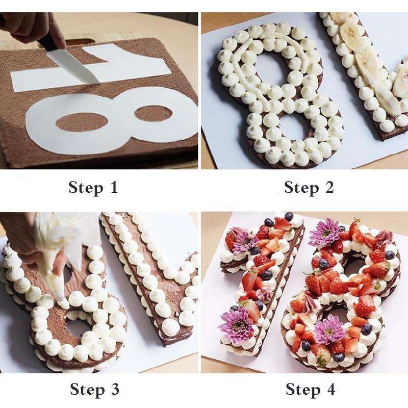 2 PCS Numbers Cake Mold Cake Decorating Tools(1#58149)