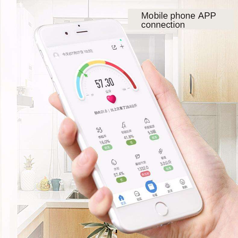 Household Smart Body Fat Electronic Weighing Scale, USB Charging Version(Black)