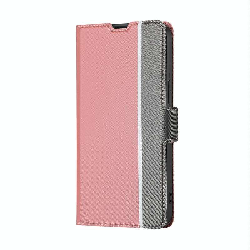 For vivo Y35 4G / Y22 / Y22s Twill Texture Side Button Leather Phone Case(Pink)