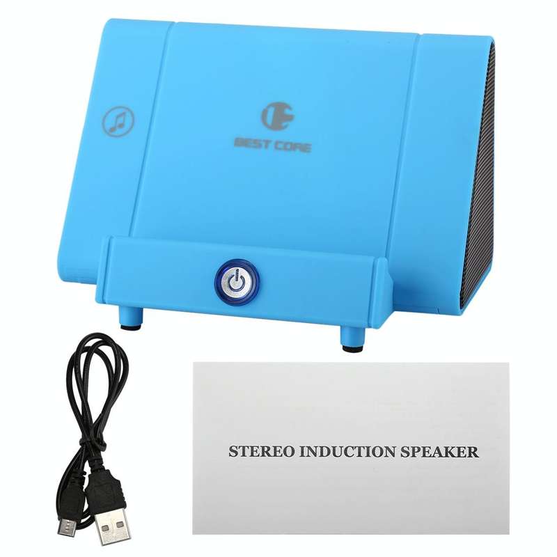 SY317A Portable Phone Stand Wireless Induction Stereo Speaker, Support Hands-free Calls & AUX IN(...