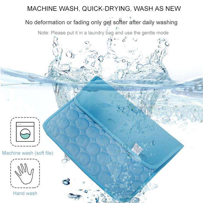 SFB104 Summer Cooling Mats Blanket Ice Pet Dog Cat Bed Mats, Size:70x56cm(Blue)