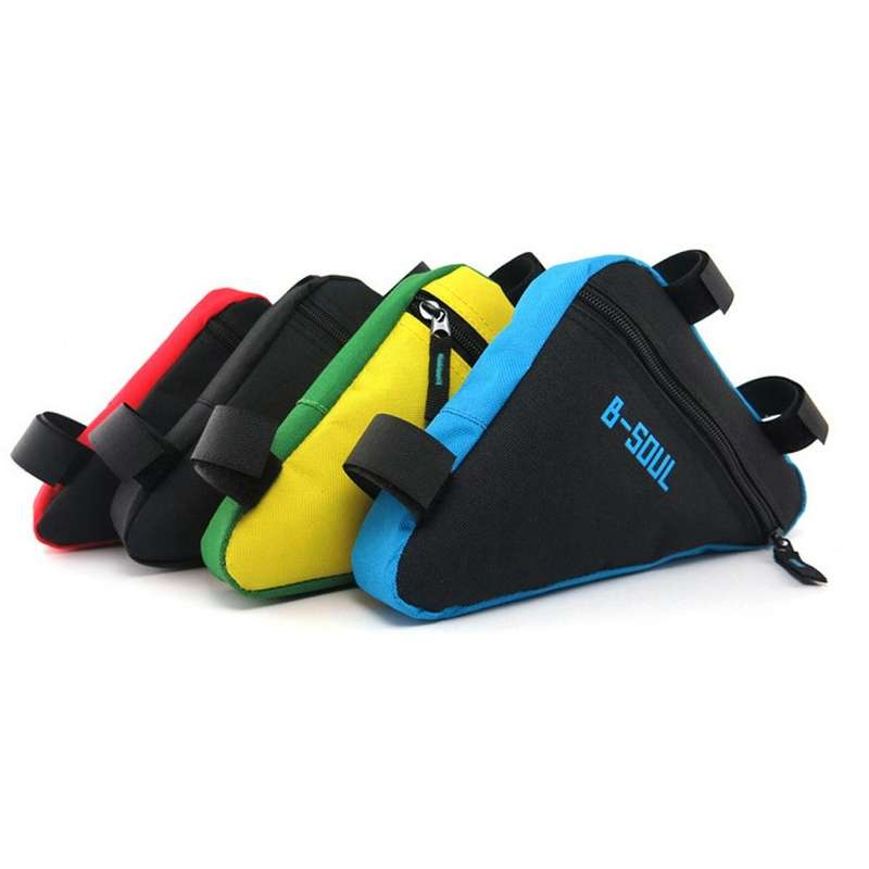 Triangle Bike Bag Front Tube Frame Cycling Bicycle Bags Waterproof MTB Road Pouch Holder Saddle(R...