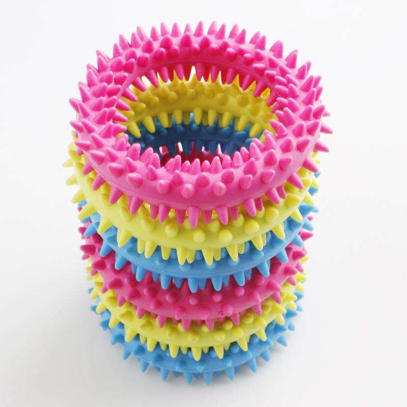 10 PCS Spiked Sensory Decompression Ring Toy Decompression Chain, Random Colour Delivery