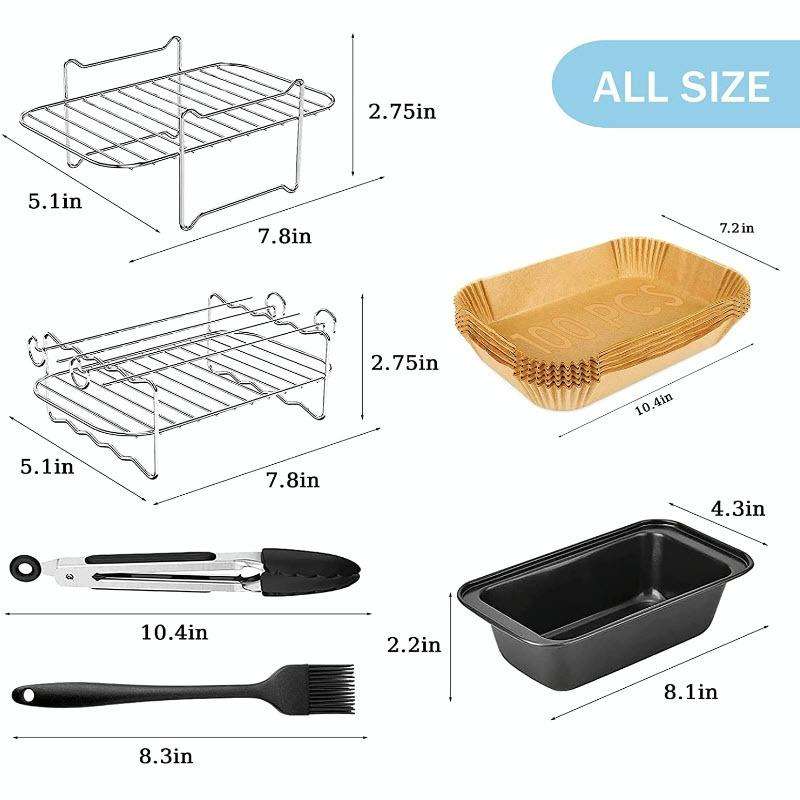 For Ninja 3.7-4.2QT Air Fryer Accessories 6 in 1 Set