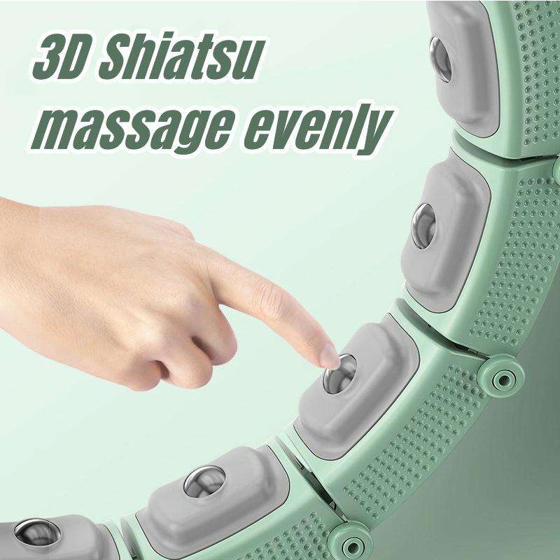 Smart Abdominal Ring Waist Trainer Magnet Massage Loss Weight Exercise Equipment Purple(18 Knots)