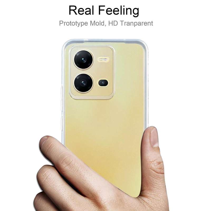 For vivo V25 Ultra-thin Transparent TPU Phone Case