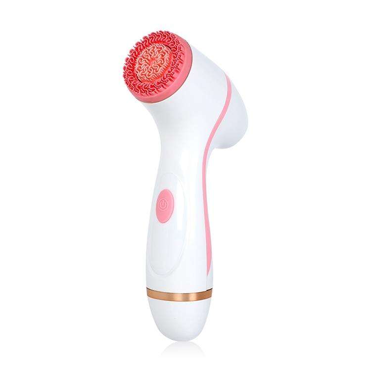 CNaier AE-868 Battery-powered Silicone Ultrasonic Vibration Face Skin Care Electric Facial Cleans...