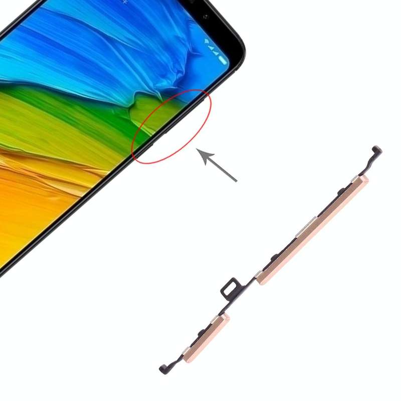 Power Button and Volume Control Button for Xiaomi Redmi 5 Plus(Gold)