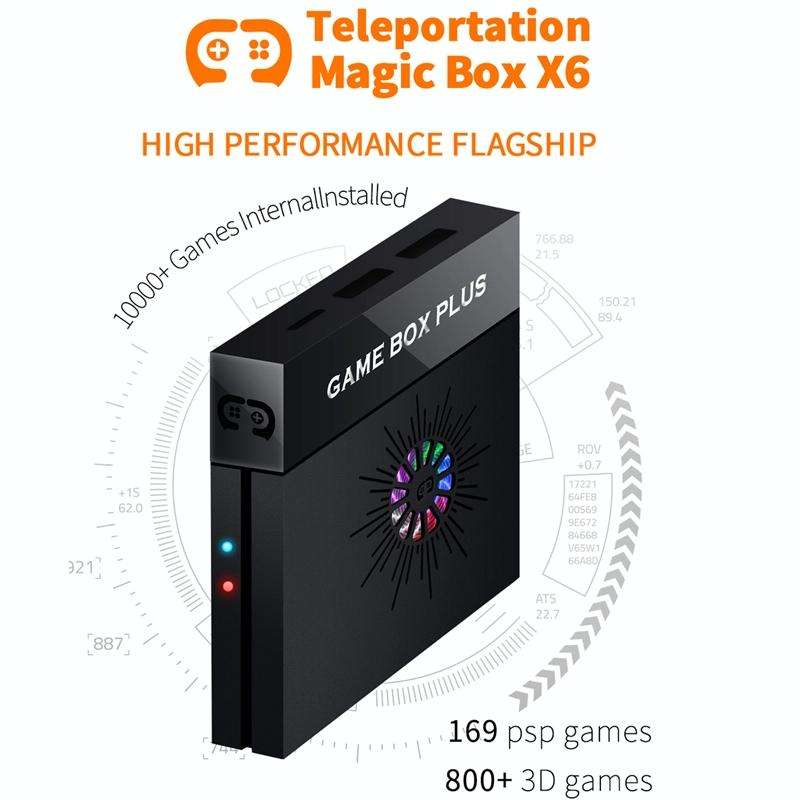 X6S TV Game Console Home 4K HD For PSP / N64 3D Arcade Double Battle 128G Wireless Handle