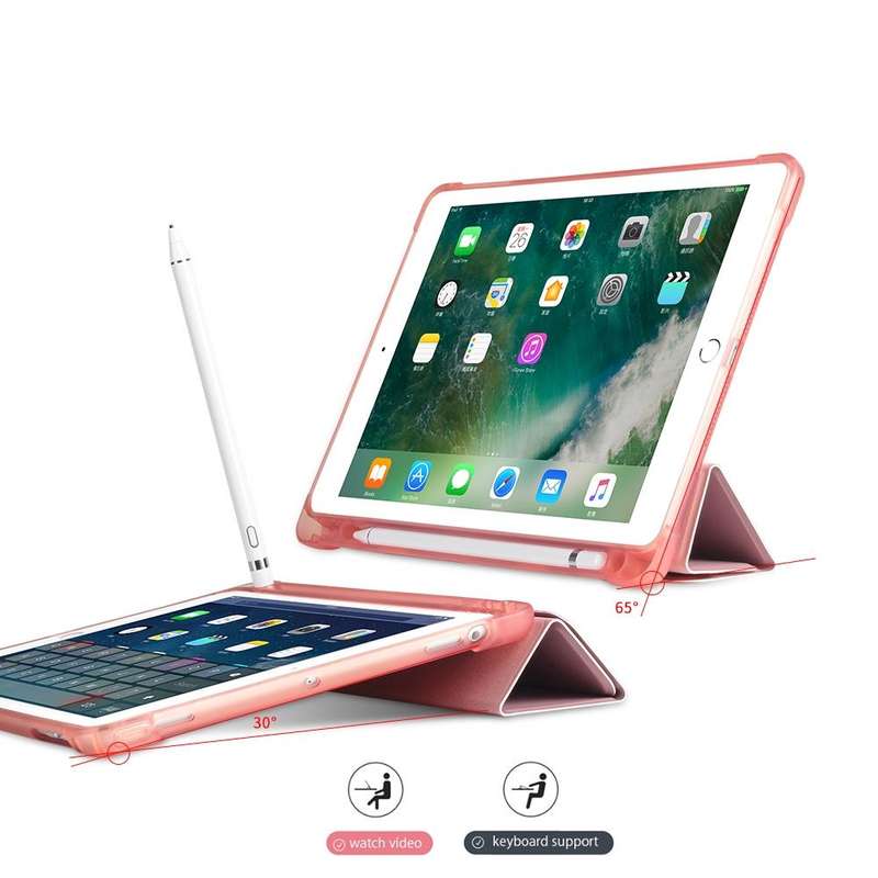 Multi-folding Shockproof TPU Protective Case for iPad 9.7 (2018) / 9.7 (2017) / air / air2, with ...