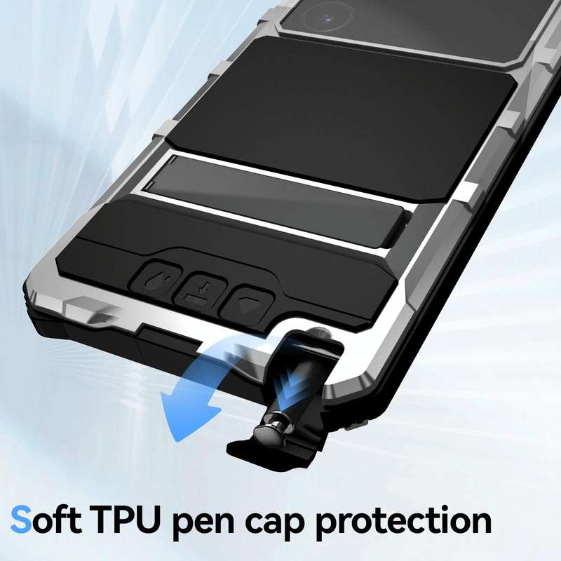 For Samsung Galaxy S24 Ultra 5G R-JUST Life Waterproof Dustproof Shockproof Holder Phone Case(Sil...