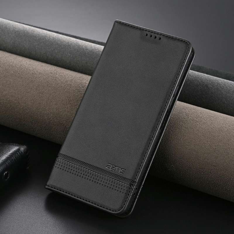 For Huawei Enjoy 70 Pro/nova 12i AZNS Magnetic Calf Texture Flip Leather Phone Case(Black)