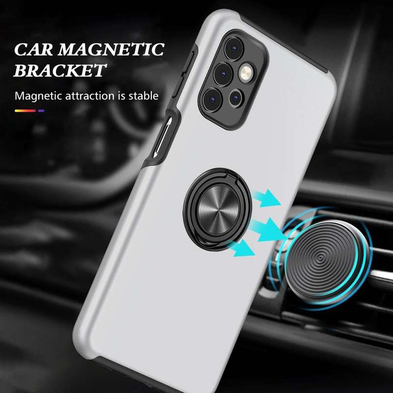 For Samsung Galaxy A32 5G PC + TPU Shockproof Magnetic Protective Case with Invisible Ring Holder...