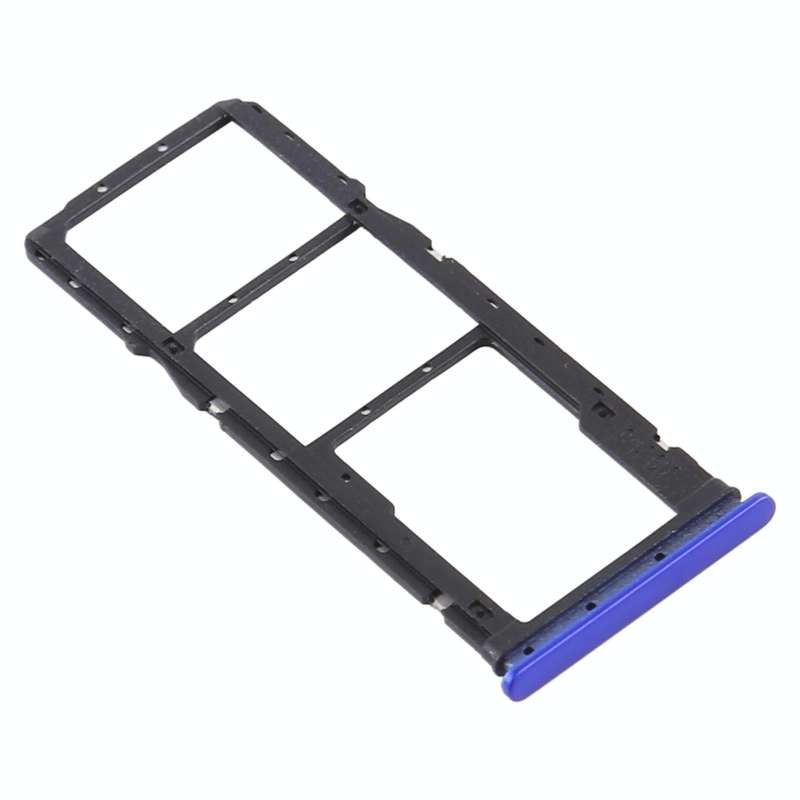 SIM Card Tray + SIM Card Tray + Micro SD Card Tray for Xiaomi Redmi 9/Poco C31(Blue)