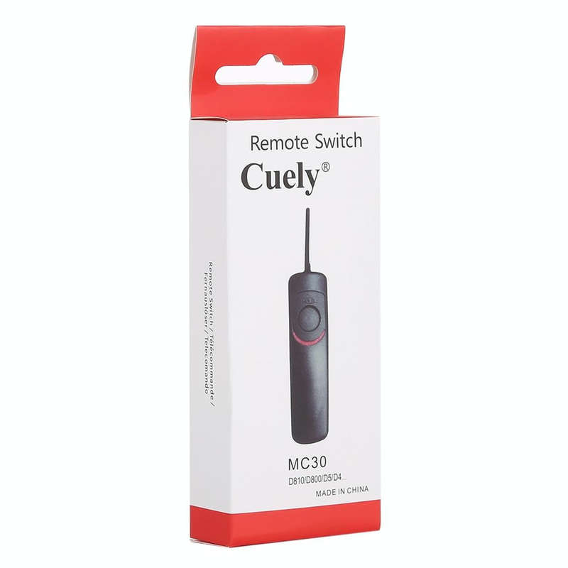 Cuely MC-30 Remote Switch Shutter Release Cord for Nikon D810 / D820 / D5 / D4
