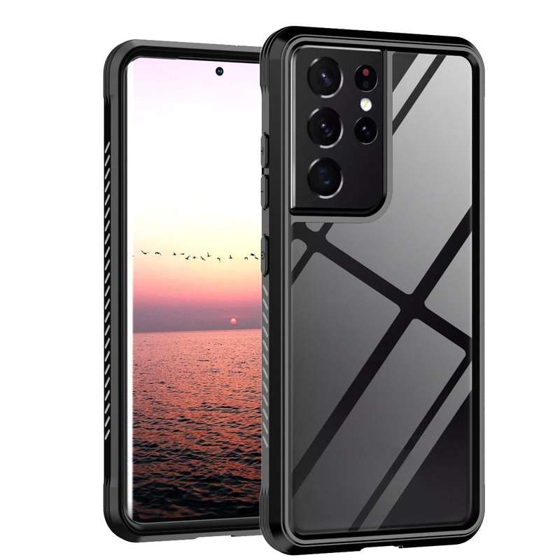 For Samsung Galaxy S21 Ultra 5G C1 2 in 1 Shockproof TPU + PC Protective Case with PET Screen Pro...