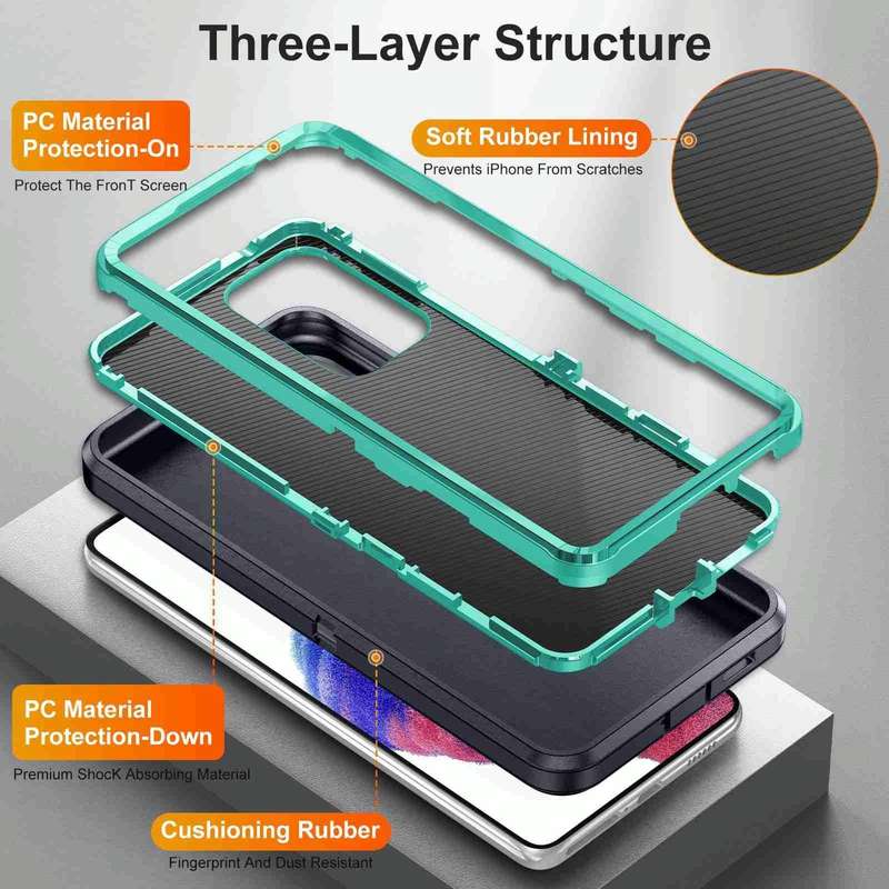 For Samsung Galaxy A13 Life Waterproof Rugged Phone Case(Dark Blue + Light Blue)